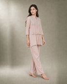 Noorika: Blush Zari-Tassel Co-ord Set – profile or documented back
