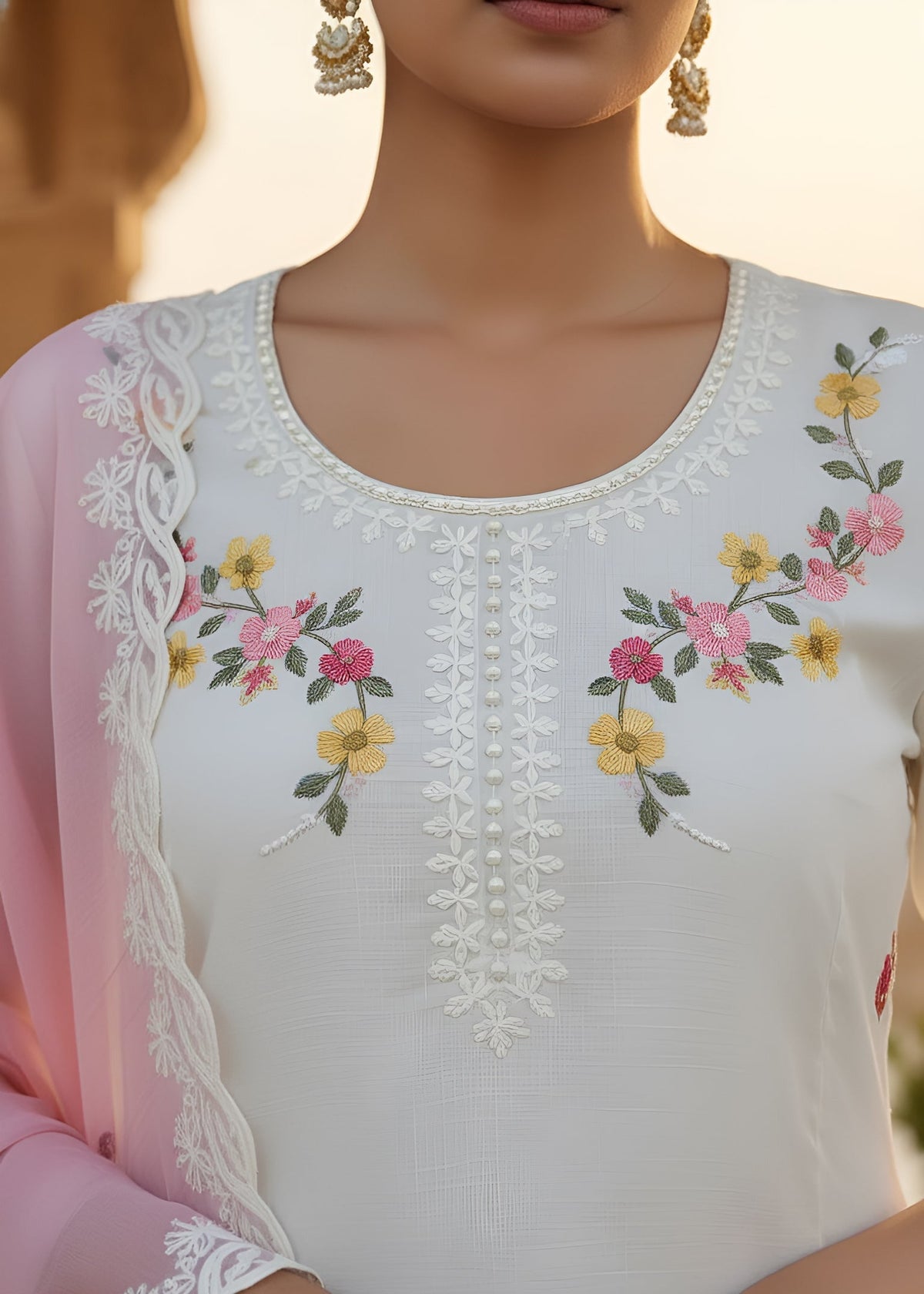 Fiza-e-Gul garment detail close-up