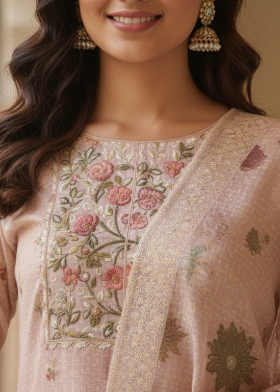 Gulabi Nazakat garment detail close-up