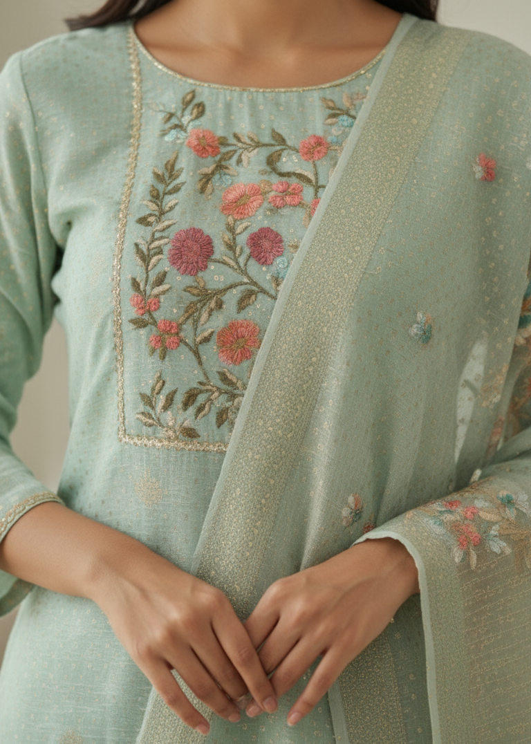 Saba garment detail close-up