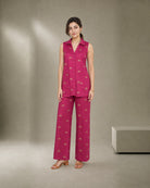 Mrigakshi: Deep Pink Antelope Co-ord Set – hero front