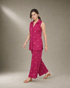 Mrigakshi: Deep Pink Antelope Co-ord Set – profile or documented back