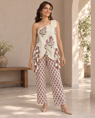 Ivory Botanical Top & Geometric Pant Co-ord Set — Product photo 1