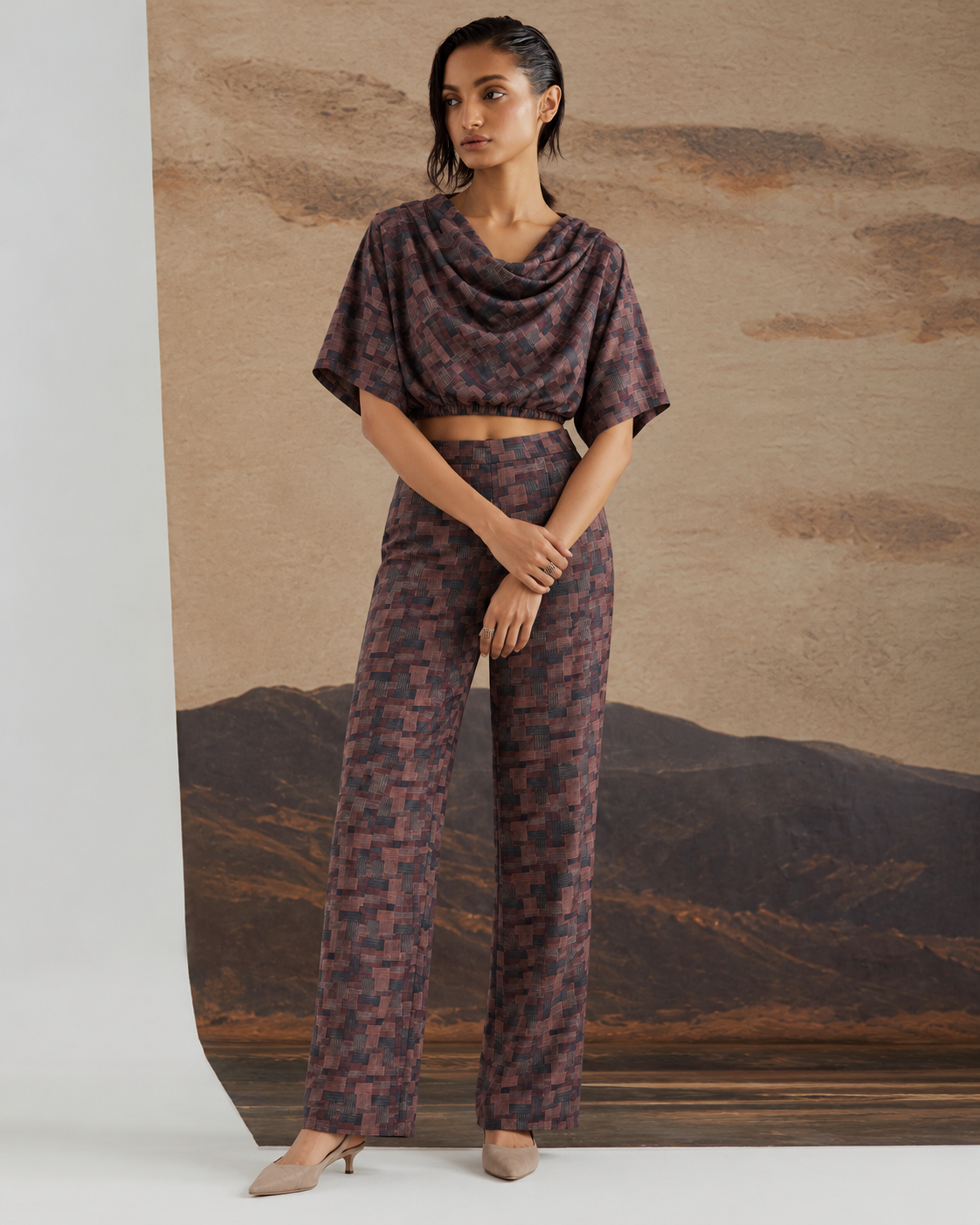 Avira by House of Somarra — Avira Mosaic Cowl Co-ord, product photo 1.