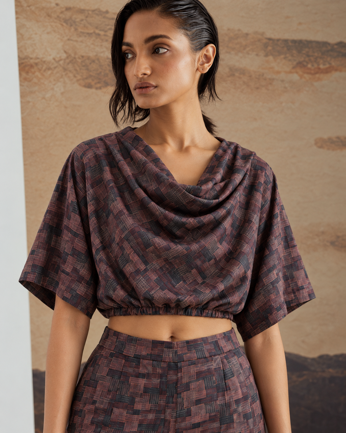 Avira by House of Somarra — Avira Mosaic Cowl Co-ord, product photo 5.
