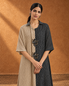 Black & Ivory Bird-Motif Kurta Set — Product photo 3