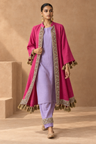 Fuchsia Embroidered Jacket & Lilac Dhoti Set — Product photo 2