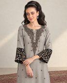 Silver-Grey Black-Floral Flounce Set — Product photo 3
