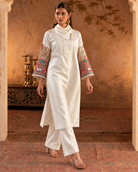 Ivory Kashmiri-Embroidery Kurta Set — Product photo 2