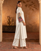 Ivory Kashmiri-Embroidery Kurta Set — Product photo 5