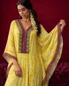 Amara by House of Somarra — Close-up showing the embroidered front and wide sleeve border.