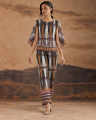 Aroha by House of Somarra — Full-length front view of the mosaic-print co-ord set.