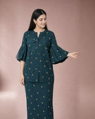 Vihaga: Rama Green Little Dinosaur Co-ord Set – embellishment close-up